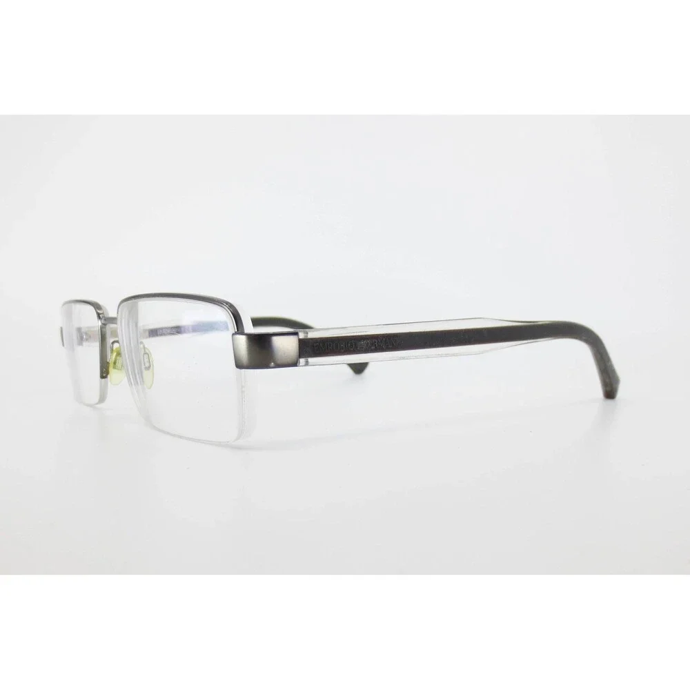 Emporio Armani EA 1012 3035 Gunmetal Grey Semi Rimless Eyeglasses 54mm